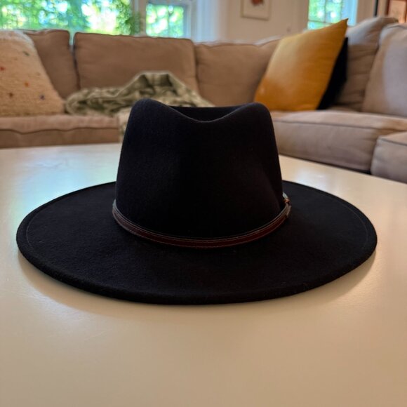 Stetson Black 100% Wool Crushable Western Style Hat, Unisex Size Large - Picture 2 of 11